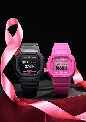 CASIO G-SHOCK PINK RIBBON COLLABORATION DIGITAL BLACK MEN WATCH DW-5600PK-1JR