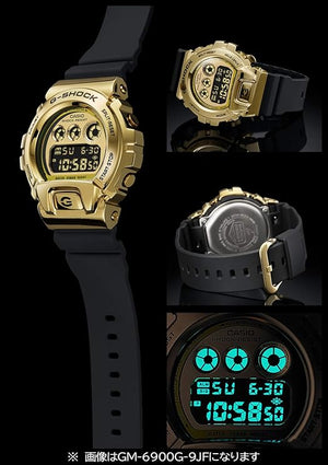 CASIO G-SHOCK METAL COVERED DIGITAL BLACK & GOLD MEN WATCH GM-6900G-9JF