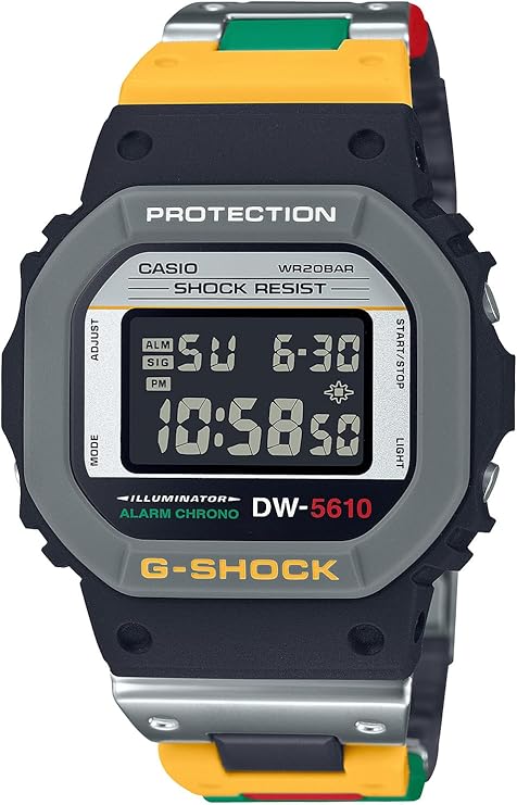 CASIO G-SHOCK WEB EXCLUSIVE MIX TAPE SERIES MULTICOLOR DIGITAL MEN WATCH DW-5610MT-1JF