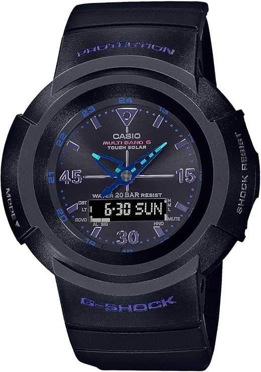 CASIO G-SHOCK VIRTUAL BLUE SERIES RADIO SOLAR BLACK MEN WATCH AWG-M520VB-1AJF