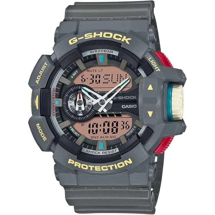 ROOK JAPAN:CASIO G-SHOCK VINTAGE PRODUCT COLORS DAY-DATE ANALOG DIGITAL DIAL GREY MEN WATCH GA-400PC-8AJF,JDM Watch,Casio G-Shock