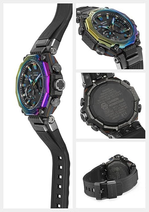 CASIO G-SHOCK MT-G BLUETOOTH RADIO SOLAR BLACK & RAINBOW ANALOG MEN WATCH MTG-B2000YR-1AJR