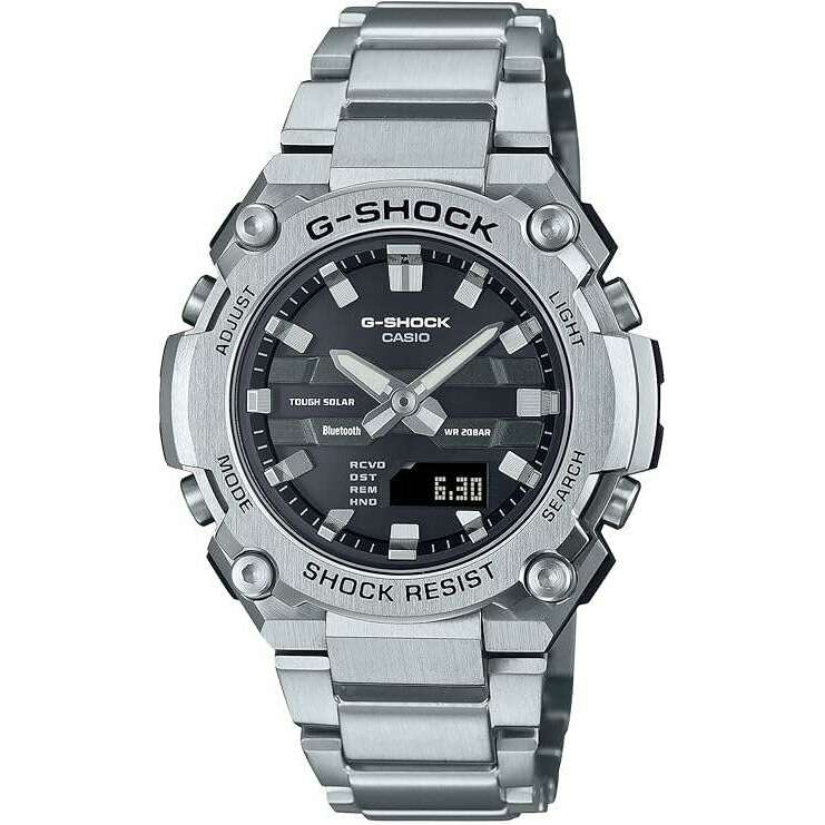 ROOK JAPAN:CASIO G-SHOCK G-STEEL BLUETOOTH SOLAR SILVER & BLACK MEN WATCH GST-B600D-1AJF,JDM Watch,Casio G-Shock