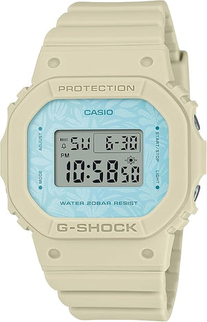 CASIO G-SHOCK MID-SIZE MODEL BEIGE & BLUE DIGITAL LADIES WATCH GMD-S5600NC-9JF