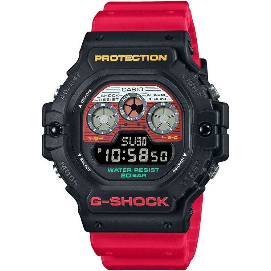 ROOK JAPAN:CASIO G-SHOCK WEB-EXCLUSIVE MODEL MIX TAPE SERIES BLACK & RED MEN WATCH DW-5900MT-1A4JF,JDM Watch,Casio G-Shock