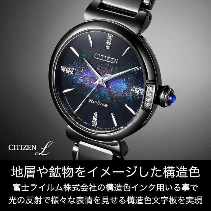 ROOK JAPAN:CITIZEN L 100TH ANNIVERSARY ECO-DRIVE BLACK STRAP LADIES WATCH (4200 LIMITED) EM1067-88E,JDM Watch,Citizen L