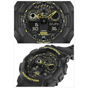 ROOK JAPAN:CASIO G-SHOCK DAY-DATE ANALOG DIGITAL DIAL BLACK & YELLOW MEN WATCH GA-100CY-1AJF,JDM Watch,Casio G-Shock