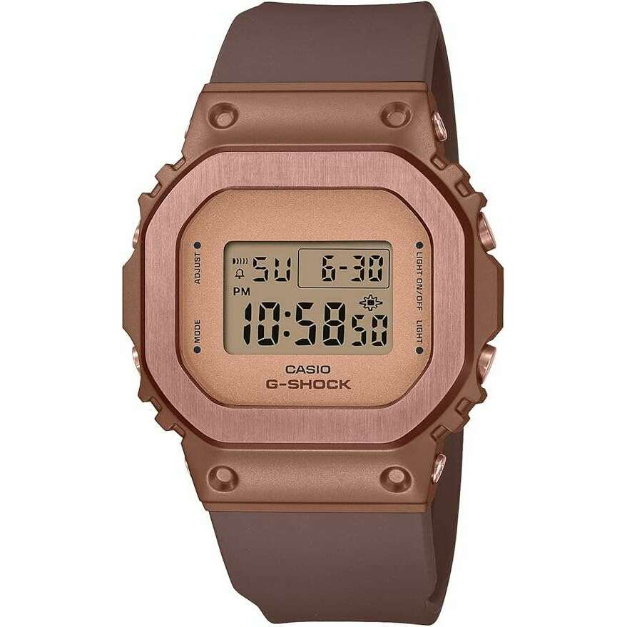 ROOK JAPAN:CASIO G-SHOCK MID-SIZE MODEL METAL COVERED DIGITAL BRONZE UNISEX WATCH GM-S5600BR-5JF,JDM Watch,Casio G-Shock