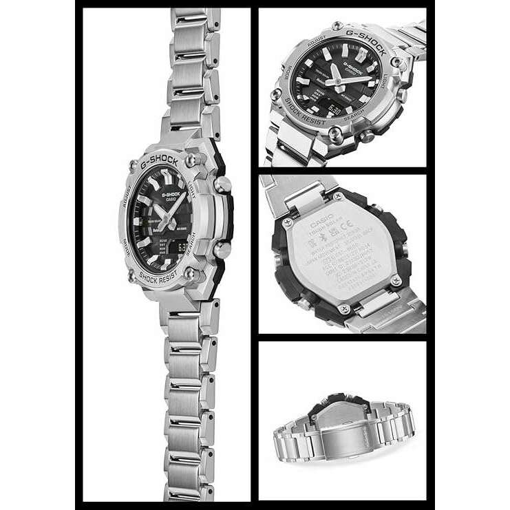 ROOK JAPAN:CASIO G-SHOCK G-STEEL BLUETOOTH SOLAR SILVER & BLACK MEN WATCH GST-B600D-1AJF,JDM Watch,Casio G-Shock