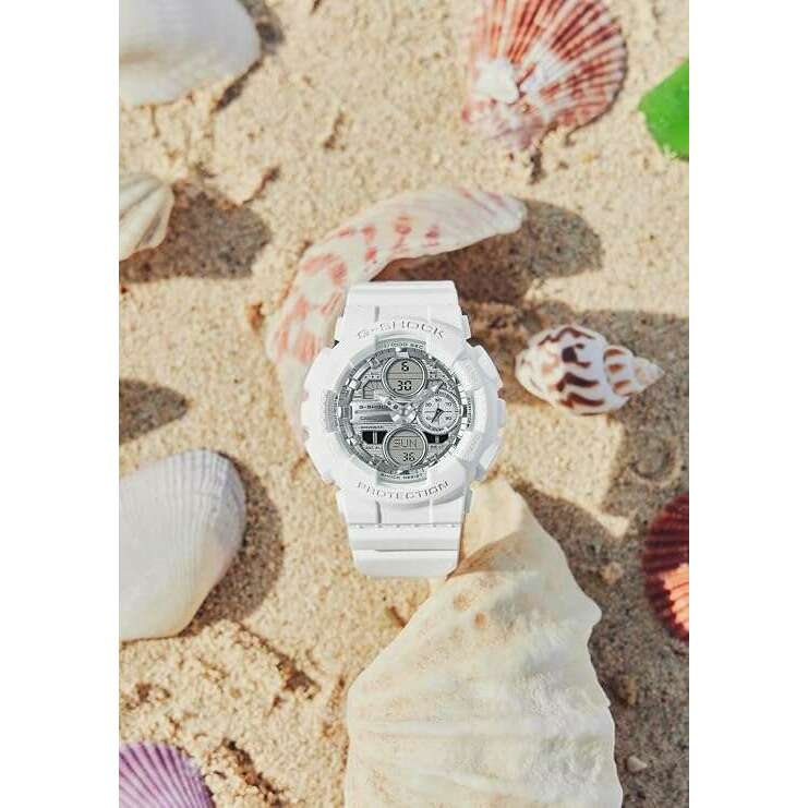 ROOK JAPAN:CASIO G-SHOCK WHITE & SILVER ANALOG DIGITAL LADIES WATCH GMA-S140VA-7AJF,JDM Watch,Casio G-Shock