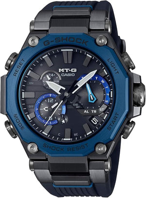 CASIO G-SHOCK MT-G BLUETOOTH RADIO SOLAR BLACK & BLUE ANALOG MEN WATCH MTG-B2000B-1A2JF