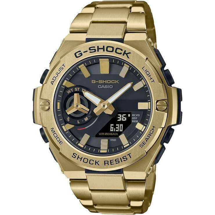 ROOK JAPAN:CASIO G-SHOCK G-STEEL BLUETOOTH SOLAR ANALOG DIGITAL GOLD MEN WATCH GST-B500GD-9AJF,JDM Watch,Casio G-Shock