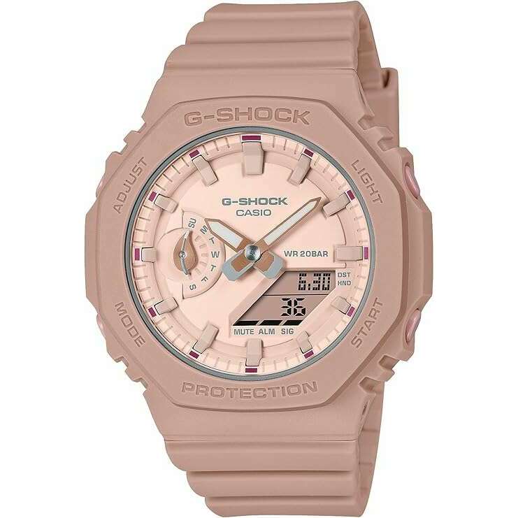 ROOK JAPAN:CASIO G-SHOCK MID-SIZE MODEL ANALOG DIGITAL BEIGE & PINK LADIES WATCH GMA-S2100NC-4A2JF,JDM Watch,Casio G-Shock