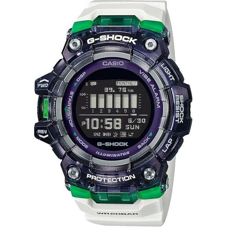 ROOK JAPAN:CASIO G-SHOCK G-SQUAD BLUETOOTH WHITE & GREEN DIGITAL MEN WATCH GBD-100SM-1A7JF,JDM Watch,Casio G-Shock