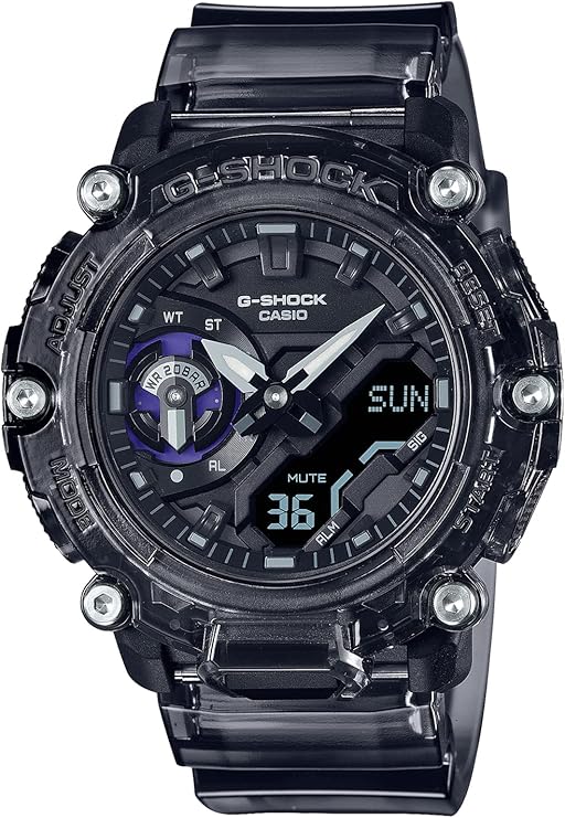 CASIO G-SHOCK SOUND WAVE SERIES ANALOG DIGITAL BLACK SKELETON MEN WATCH GA-2200SKL-8AJF