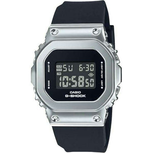 ROOK JAPAN:CASIO G-SHOCK MID-SIZE MODEL METAL COVERED BLACK & SILVER GOLD UNISEX WATCH GM-S5600-1JF,JDM Watch,Casio G-Shock