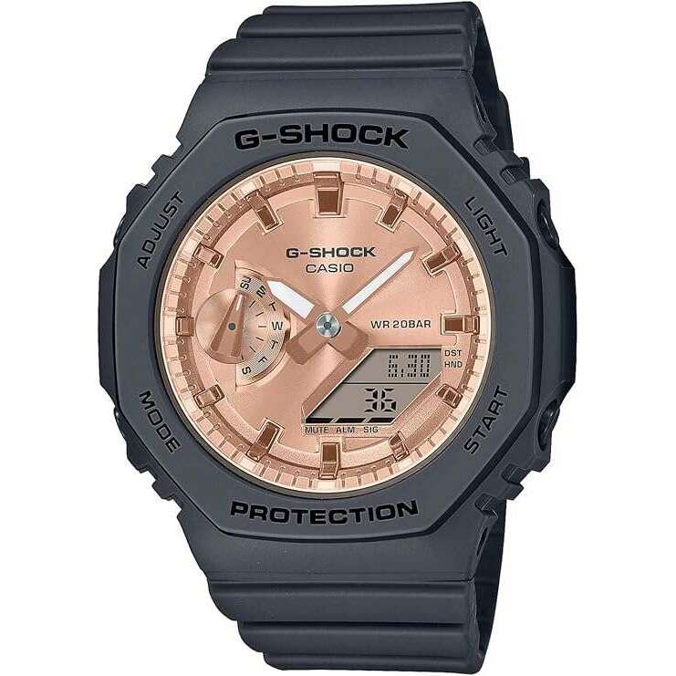 ROOK JAPAN:CASIO G-SHOCK MID-SIZE MODEL BLACK STRAP PINK GOLD DIAL LADIES WATCH GMA-S2100MD-1AJF,JDM Watch,Casio G-Shock