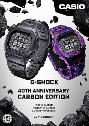 CASIO G-SHOCK 40TH ANNIVERSARY MULTIPLEX CARBON EDITION PURPLE MEN WATCH GCW-B5000UN-6JR