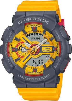 CASIO G-SHOCK YELLOW & GREY ANALOG DIGITAL LADIES WATCH GMA-S110Y-9AJF