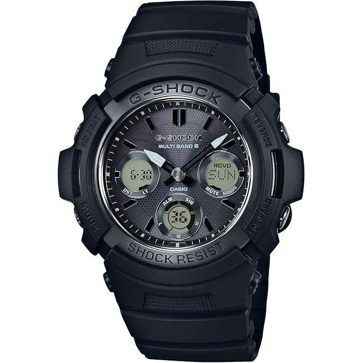 ROOK JAPAN:CASIO G-SHOCK SOLAR RUBBER STRAP ANALOG DIGITAL DIAL ALL BLACK MEN WATCH AWG-M100SBB-1AJF,JDM Watch,Casio G-Shock