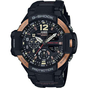 ROOK JAPAN:CASIO G-SHOCK VINTAGE BLACK & GOLD GRAVITY MASTER BLACK MEN WATCH GA-1100RG-1AJF,JDM Watch,Casio G-Shock