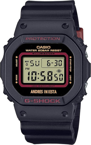 CASIO G-SHOCK ANDRES INIESTA SIGNATURE MODEL DIGITAL BLACK MEN WATCH DW-5600AI-1JR