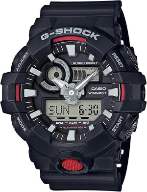 CASIO G-SHOCK DAY-DATE ANALOG DIGITAL BLACK MEN WATCH GA-700-1AJF