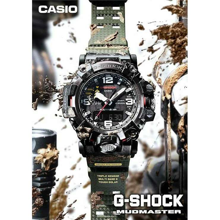 ROOK JAPAN:CASIO G-SHOCK MUDMASTER RADIO SOLAR ANALOG DIGITAL OLIVE GREEN MEN WATCH GWG-2000-1A3JF,JDM Watch,Casio G-Shock