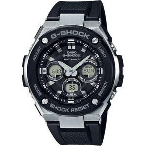 ROOK JAPAN:CASIO G-SHOCK G-STEEL RADIO SOLAR ANALOG DIGITAL DIAL BLACK & SILVER MEN WATCH GST-W300-1AJF,JDM Watch,Casio G-Shock