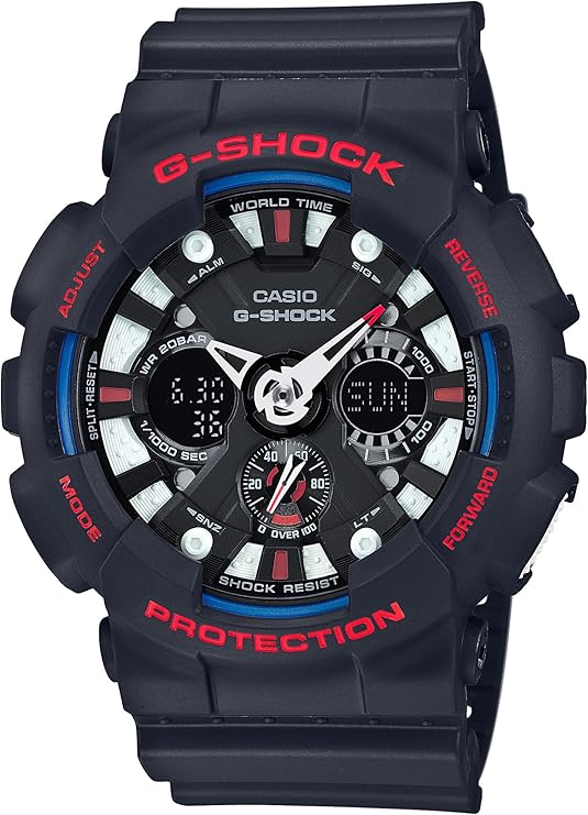 CASIO G-SHOCK MULTICOLORED ANALOG DIGITAL MEN WATCH GA-120TR-1AJF