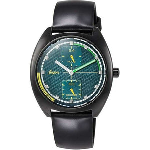 ROOK JAPAN:ALBA FUSION HARDLEX BLACK LEATHER STRAP GREEN DIAL 90'S RETRO UNISEX WATCH AFSK403,Fashion Watch,ALBA