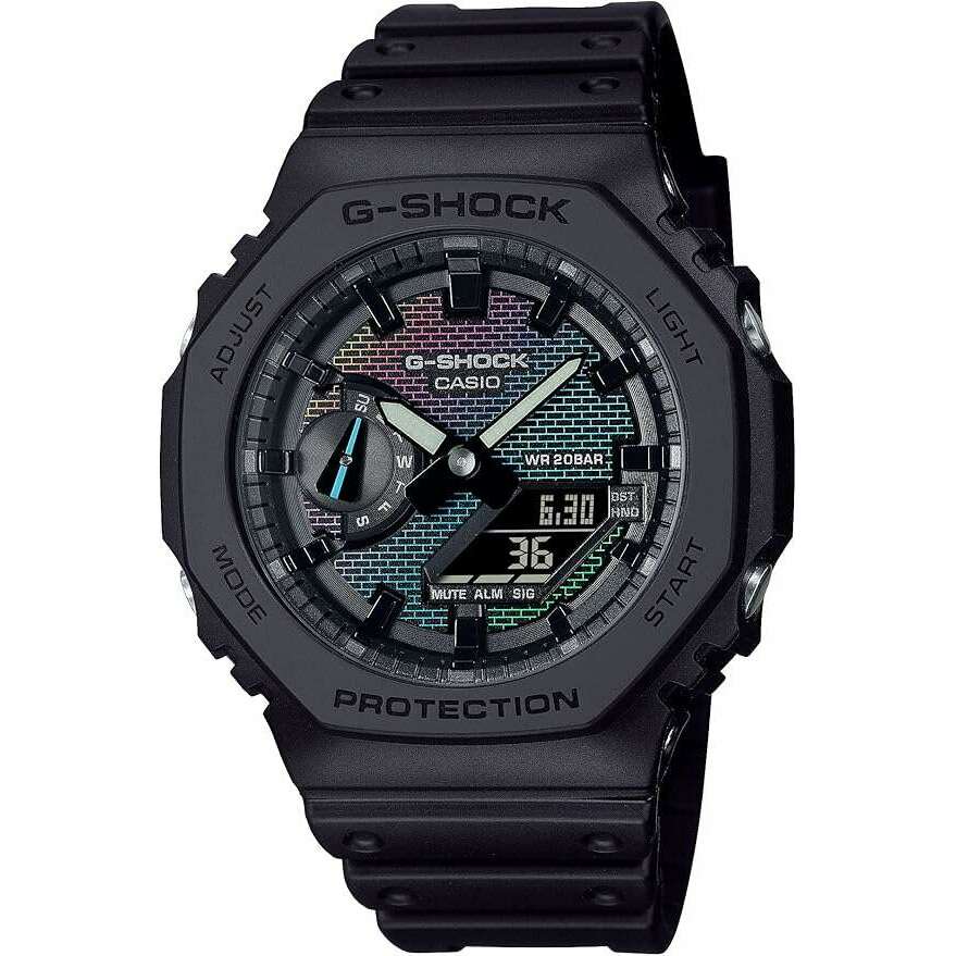 ROOK JAPAN:CASIO G-SHOCK DAY-DATE ANALOG DIGITAL MULTICOLOR DIAL BLACK MEN WATCH GA-2100RW-1AJF,JDM Watch,Casio G-Shock