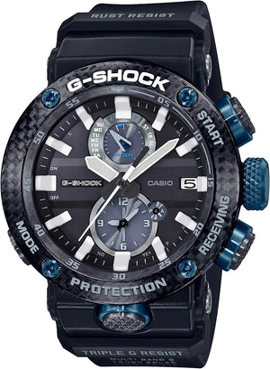 CASIO G-SHOCK BLUETOOTH RADIO SOLAR CARBON CORE GUARD BLACK & BLUE MEN WATCH GWR-B1000-1A1JF