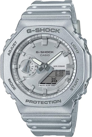 CASIO G-SHOCK FORGOTTEN FUTURE SERIES ANALOG DIGITAL SILVER MEN WATCH GA-2100FF-8AJF