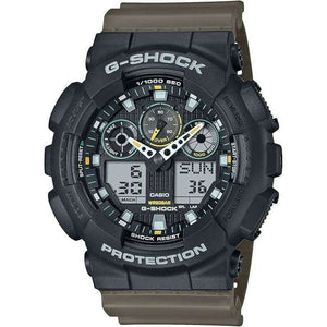 ROOK JAPAN:CASIO G-SHOCK DAY-DATE TWO TONE UTILITY COLORS SERIES OLIVE GREEN MEN WATCH GA-100TU-1A3JF,JDM Watch,Casio G-Shock