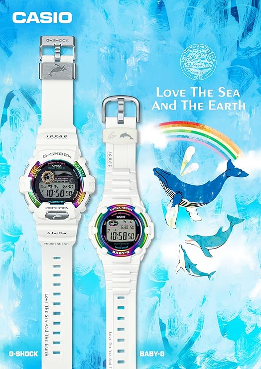 CASIO G-SHOCK LOVE THE SEA AND THE EARTH ICERC JAPAN COLLAB SOLAR WHITE MEN WATCH GWX-8904K-7JR