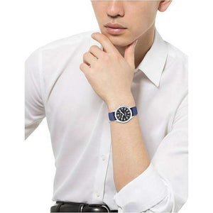 ROOK JAPAN:ALBA QUARTZ BLUE NYLON STRAP BLACK DIAL MEN WATCH AQPK402,Fashion Watch,ALBA