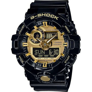 ROOK JAPAN:CASIO G-SHOCK BLACK RUBBER STRAP ANALOG DIGITAL GOLD DIAL MEN WATCH GA-710GB-1AJF,JDM Watch,Casio G-Shock