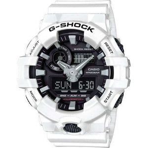 ROOK JAPAN:CASIO G-SHOCK WHITE RUBBER STRAP ANALOG DIGITAL BLACK DIAL MEN WATCH GA-700-7AJF,JDM Watch,Casio G-Shock