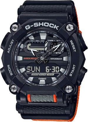 CASIO G-SHOCK ANALOG DIGITAL BLACK & ORANGE MEN WATCH GA-900C-1A4JF