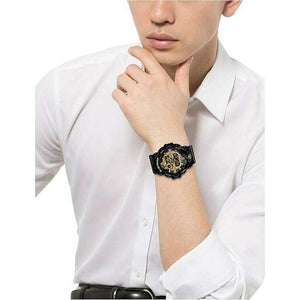 ROOK JAPAN:CASIO G-SHOCK BLACK RUBBER STRAP ANALOG DIGITAL GOLD DIAL MEN WATCH GA-710GB-1AJF,JDM Watch,Casio G-Shock