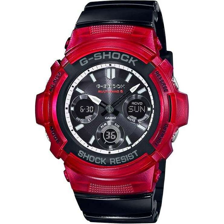 ROOK JAPAN:CASIO G-SHOCK RADIO SOLAR ANALOG DIGITAL BLACK & RED MEN WATCH AWG-M100SRB-4AJF,JDM Watch,Casio G-Shock