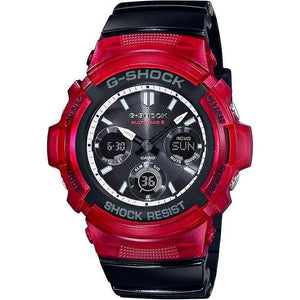 ROOK JAPAN:CASIO G-SHOCK RADIO SOLAR ANALOG DIGITAL BLACK & RED MEN WATCH AWG-M100SRB-4AJF,JDM Watch,Casio G-Shock