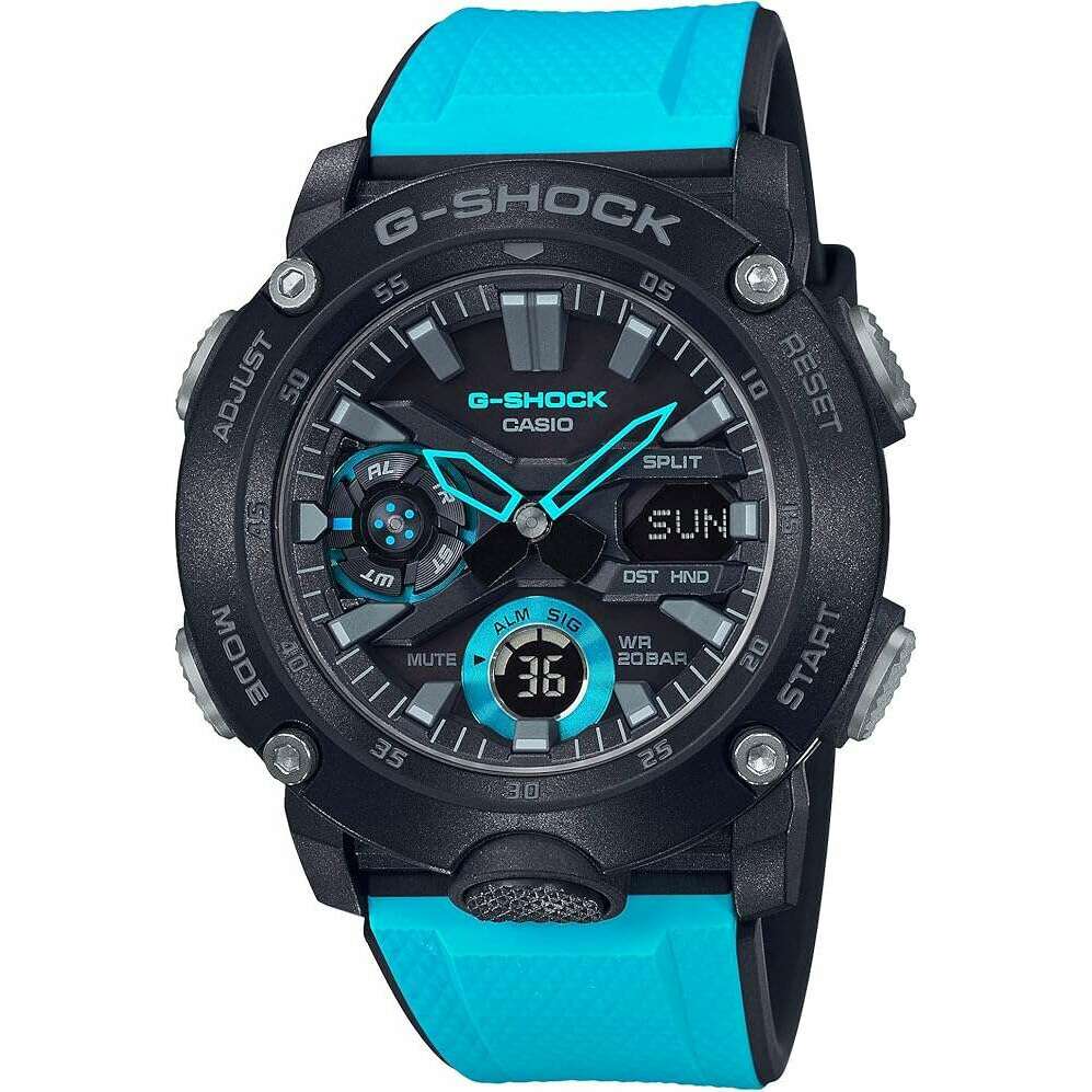 ROOK JAPAN:CASIO G-SHOCK CARBON CORE GUARD ANALOG DIGITAL BLUE MEN WATCH GA-2000-1A2JF,JDM Watch,Casio G-Shock