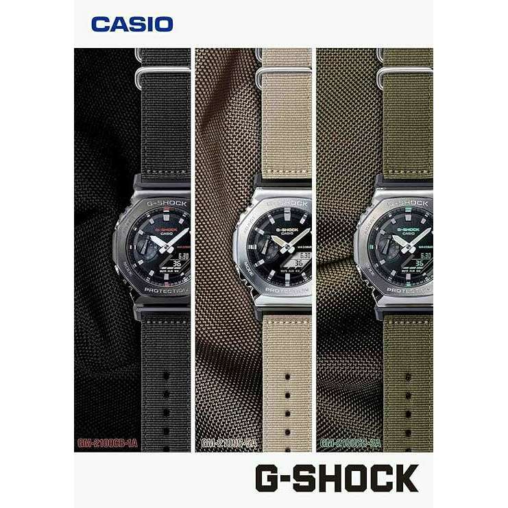 ROOK JAPAN:CASIO G-SHOCK WEB-EXCLUSIVE METAL COVERED BLACK FABRIC STRAP MEN WATCH GM-2100CB-1AJF,JDM Watch,Casio G-Shock