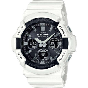 ROOK JAPAN:CASIO G-SHOCK RADIO SOLAR ANALOG DIGITAL BLACK DIAL WHITE STRAP MEN WATCH GAW-100B-7AJF,JDM Watch,Casio G-Shock