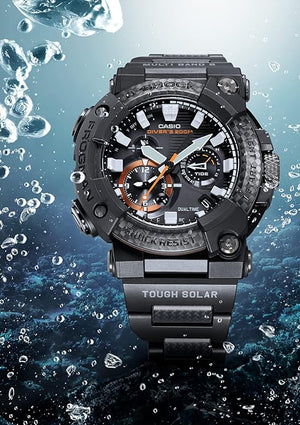 CASIO G-SHOCK FROGMAN BLUETOOTH RADIO SOLAR BLACK & ORANGE MEN WATCH GWF-A1000XC-1AJF