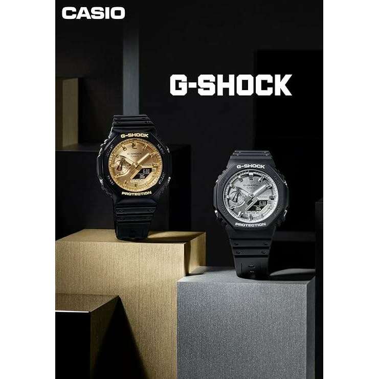 ROOK JAPAN:CASIO G-SHOCK DAY-DATE BLACK RUBBER STRAP GOLD DIAL MEN WATCH GA-2100GB-1AJF,JDM Watch,Casio G-Shock