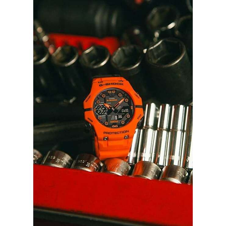 ROOK JAPAN:CASIO G-SHOCK BLUETOOTH DAY-DATE ANALOG DIGITAL DIAL ORANGE STRAP MEN WATCH GA-B001FL-4AJF,JDM Watch,Casio G-Shock