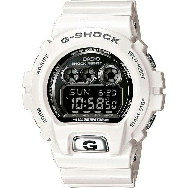 ROOK JAPAN:CASIO G-SHOCK DIGITAL BLACK DIAL WHITE RESIN STRAP MEN WATCH GD-X6900FB-7JF,JDM Watch,Casio G-Shock